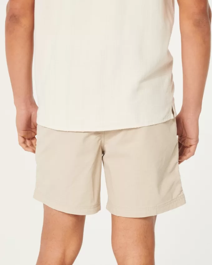 Twill Pull-On Shorts 7″,Twill Pull-On Shorts 7″