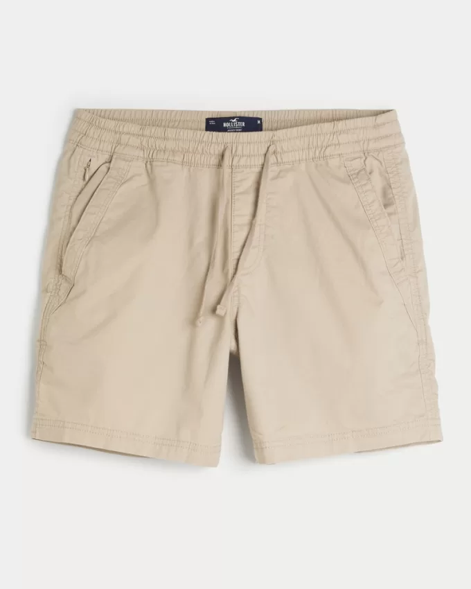 Twill Pull-On Shorts 7″,Twill Pull-On Shorts 7″