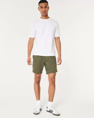 Twill Pull-On Shorts 7″,Twill Pull-On Shorts 7″