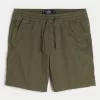 Twill Pull-On Shorts 7″,Twill Pull-On Shorts 7″