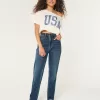 Ultra High-Rise Dark Wash 90s Straight Jeans,Ultra High-Rise Dark Wash 90s Straight Jeans