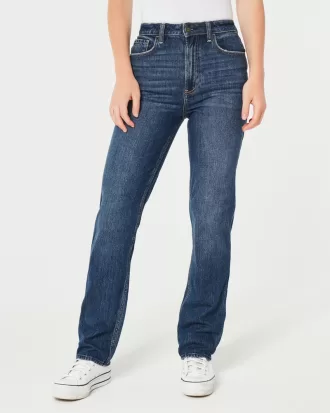 Ultra High-Rise Dark Wash 90s Straight Jeans,Ultra High-Rise Dark Wash 90s Straight Jeans
