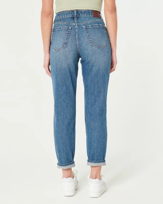 Ultra High-Rise Dark Wash Mom Jeans,Ultra High-Rise Dark Wash Mom Jeans