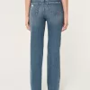 Ultra High-Rise Distressed Medium Wash 90s Straight Jeans,Ultra High-Rise Distressed Medium Wash 90s Straight Jeans