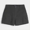 Ultra High-Rise Linen-Blend Soft Cargo Shorts,Ultra High-Rise Linen-Blend Soft Cargo Shorts