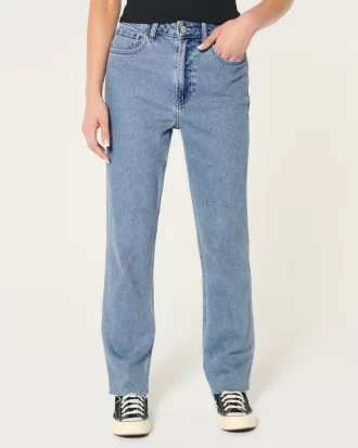 Ultra High-Rise Medium Wash 90s Straight Jeans,Ultra High-Rise Medium Wash 90s Straight Jeans
