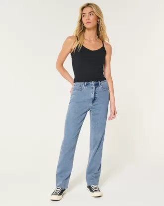Ultra High-Rise Medium Wash 90s Straight Jeans,Ultra High-Rise Medium Wash 90s Straight Jeans