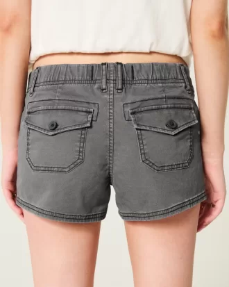 Ultra Low-Rise Twill Mini Shorts,Ultra Low-Rise Twill Mini Shorts