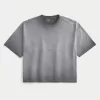 Washed Baggy Crop Crew T-Shirt,Washed Baggy Crop Crew T-Shirt