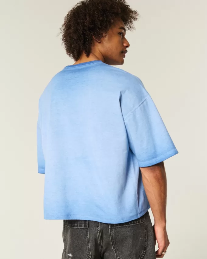 Washed Baggy Crop Crew T-Shirt,Washed Baggy Crop Crew T-Shirt