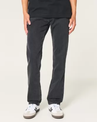 Washed Black Slim Straight Jeans,Washed Black Slim Straight Jeans