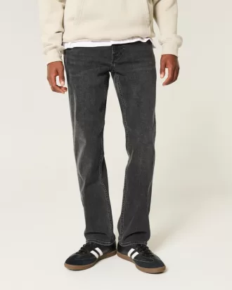 Washed Black Straight Jeans,Washed Black Straight Jeans