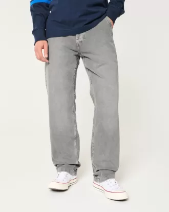 Washed Grey Loose Jeans,Washed Grey Loose Jeans