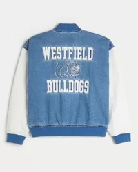 Westfield Bulldogs Denim Bomber Jacket,Westfield Bulldogs Denim Bomber Jacket