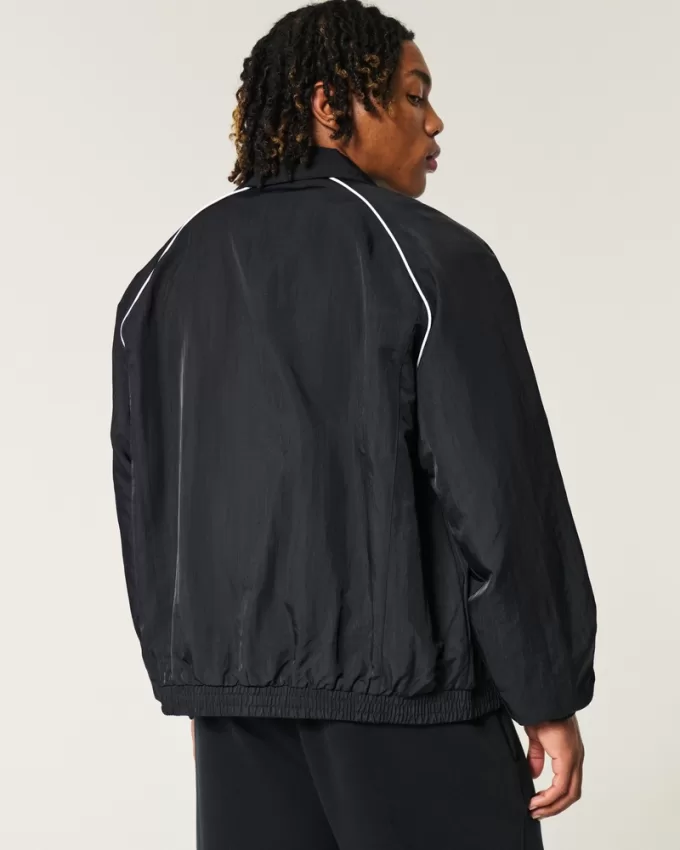 Zip-Up Windbreaker Jacket,Zip-Up Windbreaker Jacket