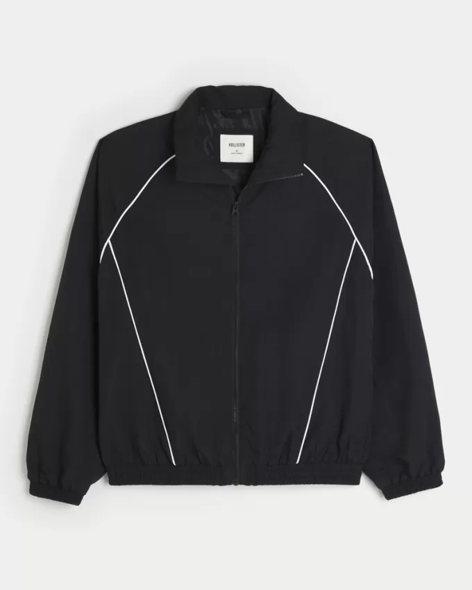 Zip-Up Windbreaker Jacket,Zip-Up Windbreaker Jacket